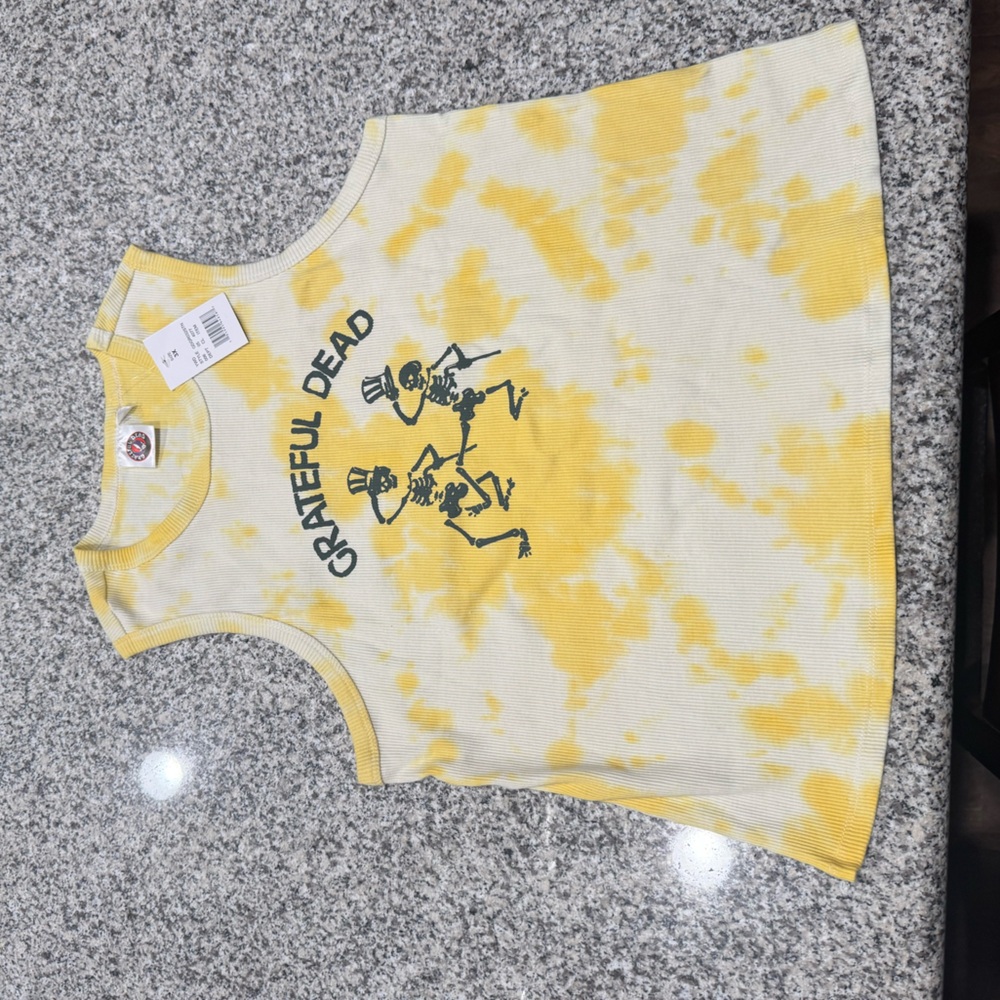 Grateful Dead Yellow Tie-Dye Tank Top